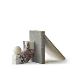 Dernières tendances récentes nouveau serre-livres en marbre fait à la main pour porte-livre fournitures scolaires de bureau à domicile serre-livres en marbre - Product Image 1