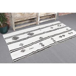 Tapis turc, tapis d'appoint 3,1x6,3 pieds, tapis Kilim blanc ombré - Product Image 1