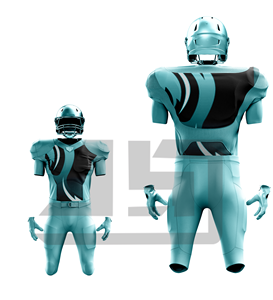 JAMEZ SPORTS Custom American <b>Football</b> Uniform Digital Print Jersey Pants Set Breathable Quick Dry Fabric Short Sleeve V-neck - Product Image 3