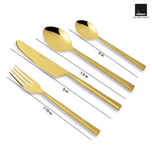 Juego de cubiertos de acero inoxidable con diseño mate para hoteles, restaurantes, banquetes, fiestas, acabado mate, cuchara, tenedor, cuchillo, vajilla, conjunto de cubiertos de acero inoxidable con diseño mate, 1 unidad - Product Image 4