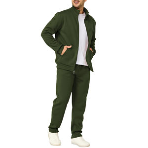 Conjunto Deportivo Moderno de Estilo Casual para Hombre, Pantalones Deportivos Ajustados para Correr y Chaqueta con Cremallera, Ropa Deportiva Urbana y Elegante - Product Image 3