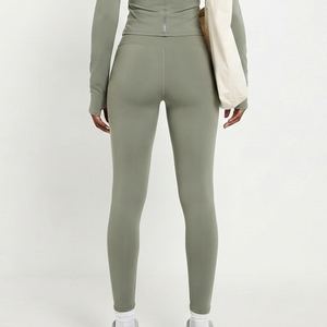 Pantalons de sport pour femmes, super doux, taille haute, avec logo personnalisé, extensibles, leggings de fitness décontractés, vente en gros - Product Image 6