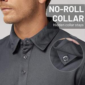 2025 nueva llegada para hombre Polo camisa Slim Fit transpirable mezcla de algodón de secado rápido ropa Casual OEM ODM proveedor al por mayor - Product Image 3