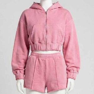 Ensemble de survêtement unisexe sur mesure en coton 100% avec sweat-shirt et short surdimensionnés, ensemble jogging deux pièces pour femmes - Product Image 4