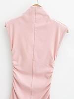 Mini robe plissée d'été sans manches pour femmes, robe débardeur vintage slim fit casual chic à la mode, robe mujer nouveau style