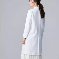 Manteau de laboratoire sans col pour femme, Plantica, manteau à fleurs populaire