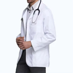 Batas de Laboratorio Blancas de Alta Calidad, Unisex, de Polialgodón, con Empaque Personalizado, Cómodas, Uniformes de Enfermera y Médico, Modernas, para Uso Hospitalario - Product Image 3