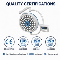 Lampe chirurgicale LED sans ombre, 48 ampoules, 140 000 lux, 3000-6700K, éclairage de plafond pour salle d'opération hospitalière