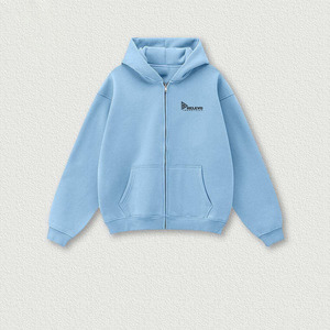 เสื้อฮู้ดซิปผู้ชาย ดีไซน์ระบายอากาศได้ดี คุณภาพสูง หนานุ่ม ผลิตจากผ้าฝ้ายฟลีซ 100% สำหรับฤดูใบไม้ผลิ แพ็ค 2 ชิ้น - Product Image 5