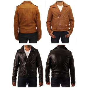 Veste de moto personnalisée de haute qualité manteau bombardier hommes et femmes veste de moto en cuir - Product Image 6