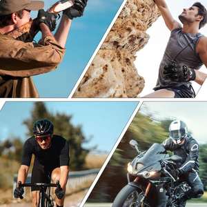 Gants de moto thermiques en cuir de vachette personnalisés pour hommes sécurité blindée doigt complet course équitation Sports de plein air protection - Product Image 6