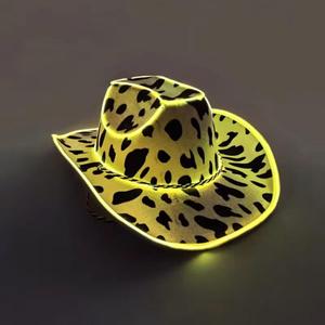 Sombrero de Vaquero Decorativo con Luz LED para Fiestas y Bodas, con Luz Rosa Intermitente - Product Image 3