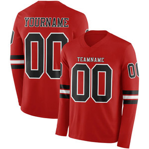 Jersey de Práctica de Fútbol Americano Unisex de Alta Calidad, Mangas Cortas, Color Personalizable, Logotipo Impreso, Protección UV, Transpirable, OEM - Product Image 4