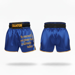 Pantalones Cortos de Muay Thai Unisex de Diseño Moderno, Elegantes Pantalones Cortos de Entrenamiento de Boxeo de Satén, Transpirables, de Secado Rápido, para MMA, Kickboxing y Lucha - Product Image 4