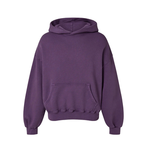 High Quality Men Oversized Hoodie Winter Printed Sweatshirt Regular Fit Plus Size 100% Cotton Fleece Breathable Plain Dyed - Product Image 3