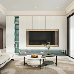 2022 ev iç duvar dekorasyon fikirleri Modern oturma odası TV dolabı tasarımı