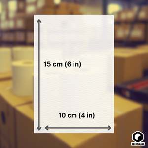 1000 Etiquetas Térmicas 10x15 cm (4x6') Paquete de 1000 Pegatinas Adhesivas en Rollo para Mensajería Express (4 Rollos de 250) - Product Image 2