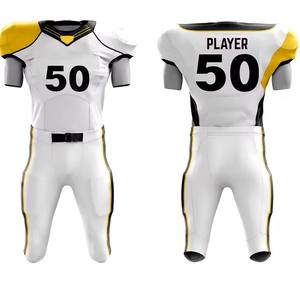 ชุดฟุตบอลอเมริกันสำหรับผู้ชายกางเกงขาสั้นเสื้อระบายอากาศได้ดีเสื้อทีมออกแบบปักลายตัวเลขขนาดพิเศษในราคาที่ดี - Product Image 3