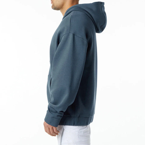Sweats à capuche personnalisés en gros pour hommes, surdimensionnés, épaules tombantes, 100% coton, sweats à capuche décontractés pour hommes avec logo personnalisé, couleurs - Product Image 2