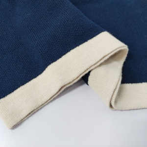 Polo en maille pour homme de haute qualité, 100 % coton, boutons, couleurs contrastées, vente en gros - Product Image 6