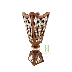 Candelero con incrustaciones de nácar hecho a mano, conjunto árabe, decoración de madera de lujo para el hogar, logotipo personalizado OEM de Vietnam - Product Image 4