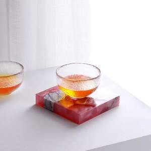 Yellow Resin <b>Mirror</b> Quality Custom Drinks Mats square Coffee Tea Beer <b>coaster</b> Custom Epoxy Resin Wood <b>Coasters</b> - Product Image 6