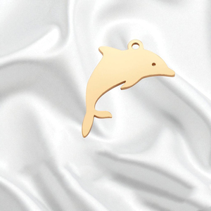Breloques dauphin faites à la main en argent sterling pendentif personnalisable faisant des bijoux - Product Image 4