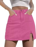 OEM personalizado mujeres corto de alta calidad 100% pantalones vaqueros de algodón corto con bolsillos mini falda skorts cintura alta corto