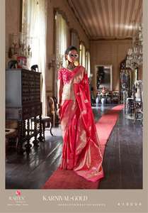 Nuevo Rajtex Karnival Gold Handloom Weaving Design Festival Sari especial - Product Image 2