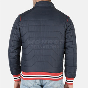 Veste matelassée pour homme en polyester 100% avec logo personnalisé en gros, imperméable, pour usage extérieur, veste d'hiver matelassée pour homme - Product Image 2