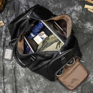 Hot Sale Fashion Leather Gym <b>Bag</b> <b>Men</b> <b>Sports</b> <b>Bag</b> Leather Travel Duffel <b>Bag</b> - Product Image 6