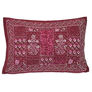 Juego de Sábanas de Algodón Borgoña con Motivos Étnicos y 1 Funda de Almohada (180 Hilos) - Juego de Cama Ecológico (BSB1119) - Product Image 2