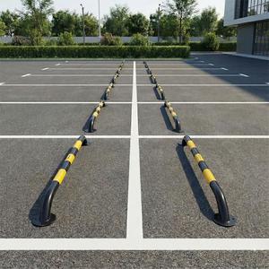 Black 200x16cm 60mm Plastic Parking Lot Vehicle <b>Stopper</b> Barrier - Product Image 4