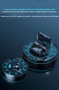 M10 TWS Kablosuz Kulaklık Şarj Kutusu Dijital Ekran LED El Feneri Çevirmen Tip-C AAC IPX5 Su Geçirmez Spor Stereo ANC - Product Image 4