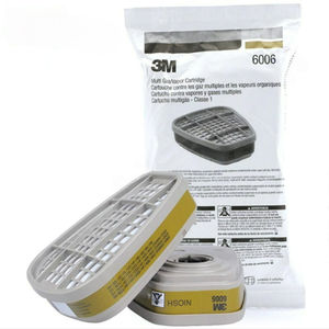 3M NIOSH Approved 6006 Multi Gas Vapor Cartridge Safety Product for Use in Chemical Mining Oil Gas Metal Processing - Product Image 1