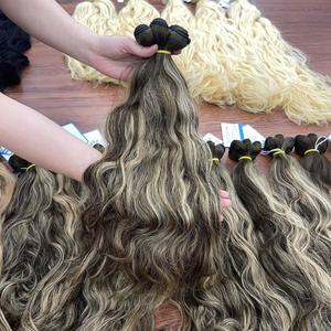 Cheveux vierges vietnamiens Remy tendance, nouveaux et chauds, machine à double trame, mèches et perruques à ondulation naturelle, vente en gros - Product Image 5