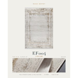 พรมโพลีโพรพิลีนและโพลีเอสเตอร์ขายส่ง EFSUN EF004 สีครีม ผลิตด้วยเครื่องจักร พรมตุรกีสำหรับห้องนั่งเล่น โครงการโรงแรม - Product Image 2