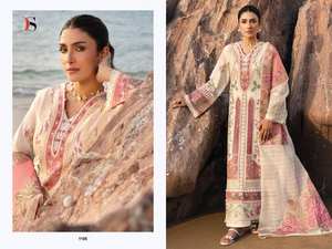 Collection exclusive de costumes pakistanais en coton auto-brodé disponible au tarif de gros pour des tenues de fête - Product Image 5