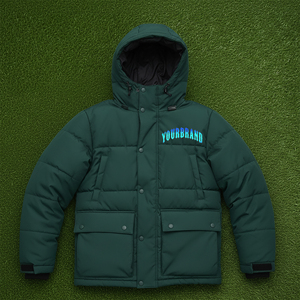 Doudoune à capuche légère 100% polyester personnalisée grande taille Vêtements décontractés Veste à bulles coupe-vent rembourrée en coton pour hommes - Product Image 1