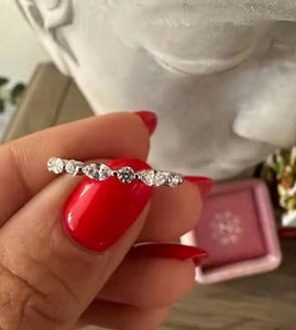 Marquis & round Lab แหวนเพชรสำหรับผู้หญิงแหวนหมั้นเพชร CVD 2CT ทั้งหมดแหวนแต่งงาน14K สีเหลืองทอง - Product Image 3