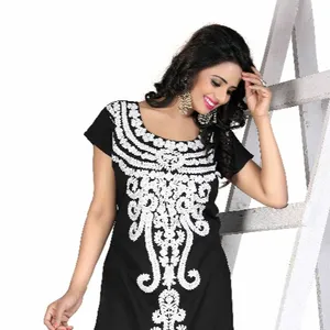 Maxi Dress for woman 115 /Embroidery Black 100 cotton tank top