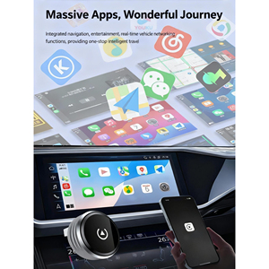 Adattatore Wireless CarPlay con Dongle a Forma di Disco USB-A, Supporta Apple CarPlay e Android Auto, Include USB-A e USB-C, Grigio - Product Image 4