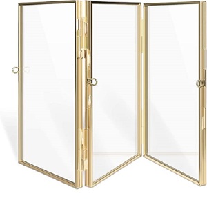 Marco de fotos de pareja, soporte de Metal dorado para pared del hogar, oficina, sala de estar, Decoración de mesa, novedad - Product Image 3