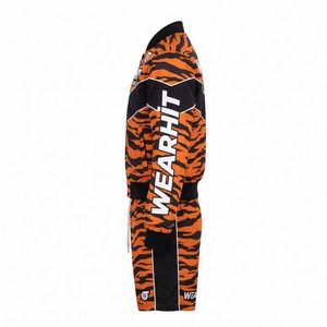 Conjunto de Pantalones Cortos Deportivos para Hombre, Chaqueta Corta de Poliéster con Cuello Acanalado, Sublimación con Estampado de Tigre, Camuflaje Negro, Logotipo Personalizado OEM - Product Image 3