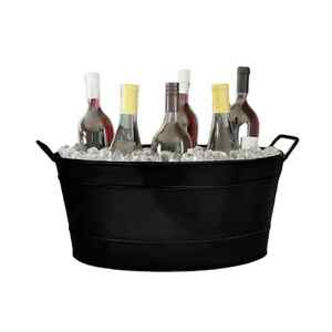 Seau à glace en aluminium coulé en métal nickelé isolé pour une rétention plus longue pour les fêtes Seau à glace de qualité supérieure Accessoire pour boissons - Product Image 6