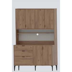 Harmony Maxi 7 Kapakl Design Moderne 2 tiroirs Meuble de Cuisine Studio Marron - Product Image 2