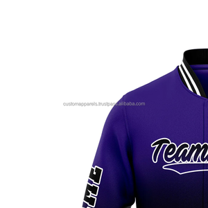 Veste universitaire en laine et cuir personnalisée pour hommes, coupe-vent, brodée, avec col montant MCACVJ-122 - Product Image 5