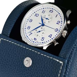 Wholesale Luxury Leather Single <b>Watch</b> Travel <b>Case</b> with Velvet Interior Handmade Portable Organizer Single Slot <b>Watch</b> Roll - Product Image 4