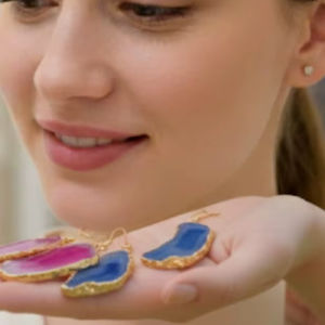 Piedra Druzy de Alta Calidad para Hacer Pendientes, Piedras Naturales Brillantes de la India para Concha y Hueso, 20% de Descuento y Regalo de Año Nuevo - Product Image 1