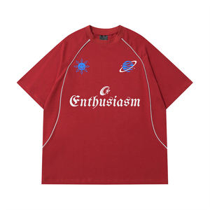 Por encargo transpirable verano al por mayor pesado de gran tamaño de algodón camiseta unisex con su propio logotipo - Product Image 6